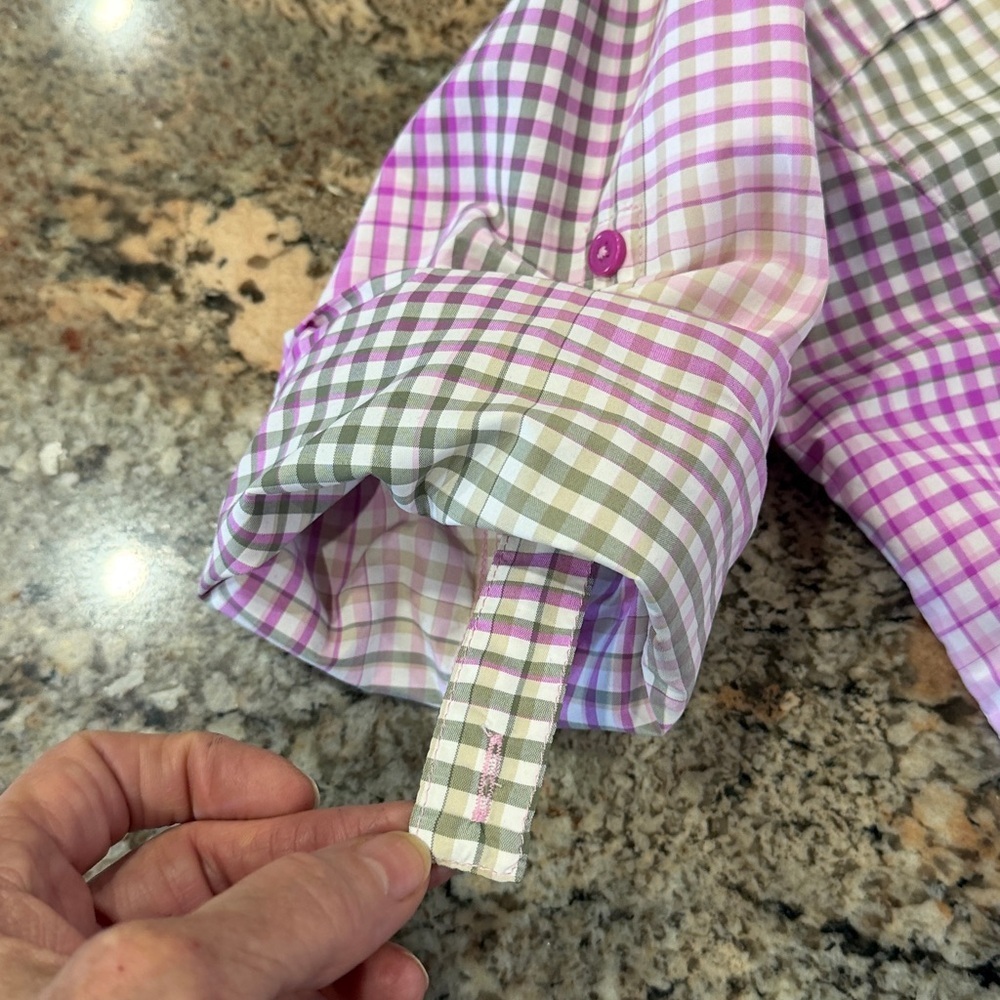 Columbia Pink and White Plaid Button Down Shirt - Picture 9 of 11